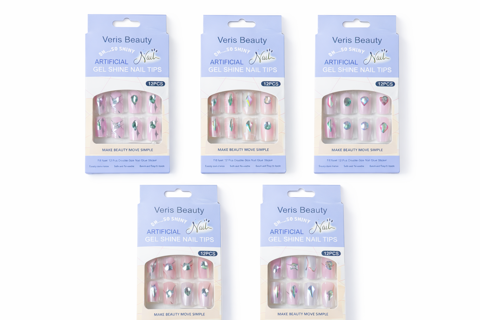 Uñas con Cristales Tornasol